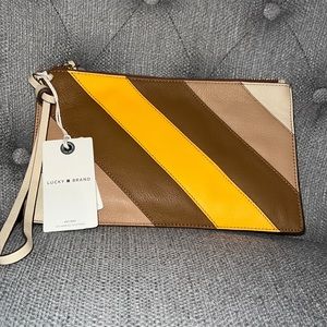 NWT Lucky Brand Striped Wristlet